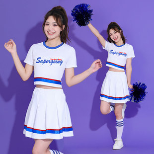 学生团体拉拉队演出服新款韩版爵士舞啦啦操表演服装成人演出套装