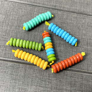 菱镁矿彩色隔片算盘珠彩虹色手链手串佛珠链diy饰品配件饰