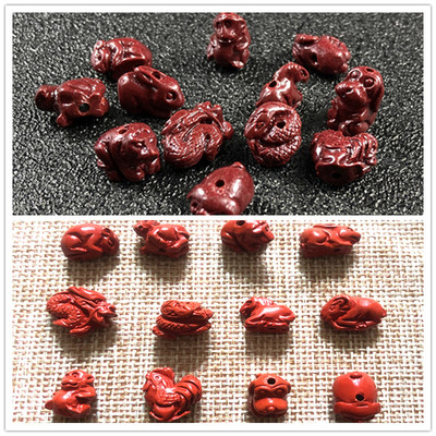 朱砂高含量十二生肖鸡狗猴小吊坠