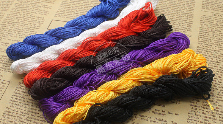 JADE THREAD CHINESE KNOT BRAIDED WIRE 1.0 THICK 1.5 THICK VAJRA STAR MOON BODHI HAND STRING ROPE BUDDHA BEAD ROPE