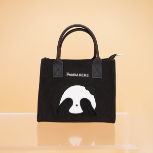 成都熊猫帆布包花花文创女包旅游纪念品小包设计托特包可爱