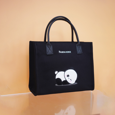 成都熊猫帆布包大包花花文创女包旅游纪念品设计托特包可爱