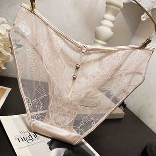 女士甜美少女学生底裤 轻奢蕾丝内裤