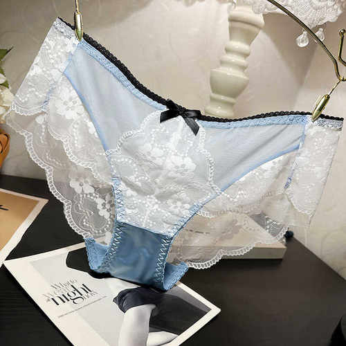 轻奢时尚绣花蕾丝内裤女士