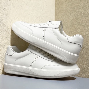 2025新款百搭德训鞋男真皮小白鞋小众风男鞋不撞款真皮透气板鞋男