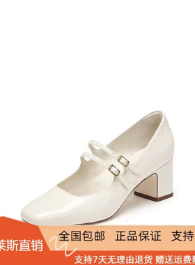 商场同款2026春新款玛丽之约玛丽珍鞋奶油鞋牛皮单鞋女鞋EJD01AQ6