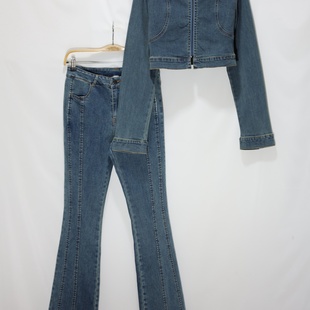 N显瘦牛仔外套喇叭裤 飞成家女装 性感F 气质修身 45期 时尚