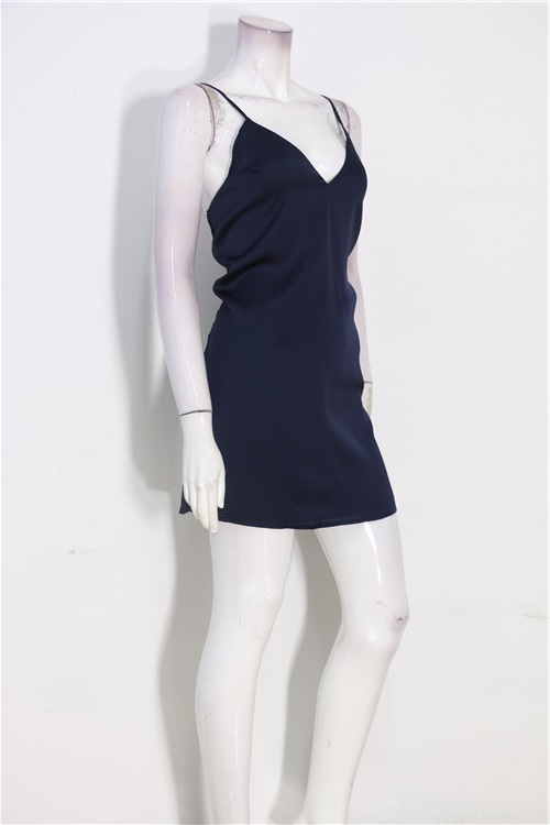 2020夏季时尚女装新款绸缎连衣裙中长款裙特价93期