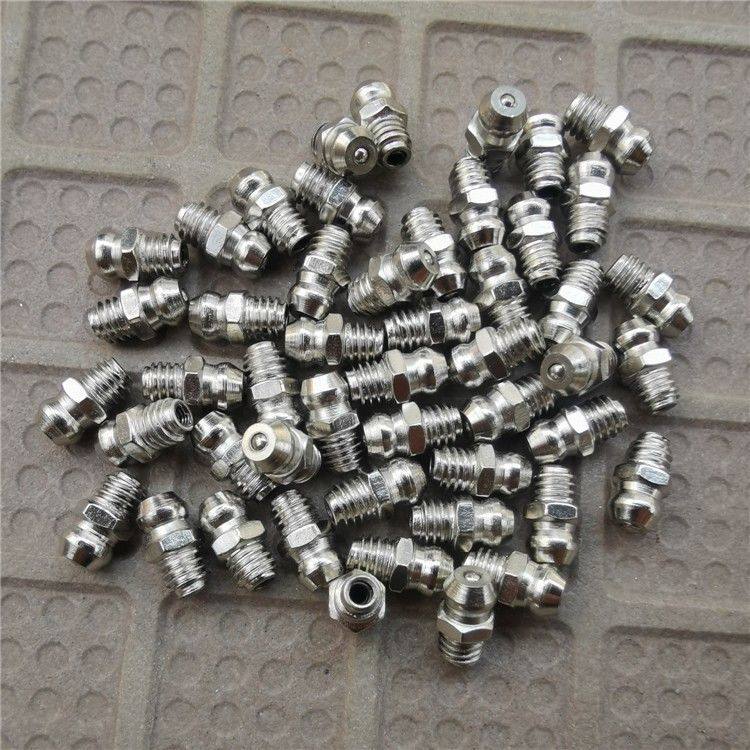 国标304不锈钢油嘴头直弯注黄油嘴头黄油枪配件加油咀接头m6 8 10