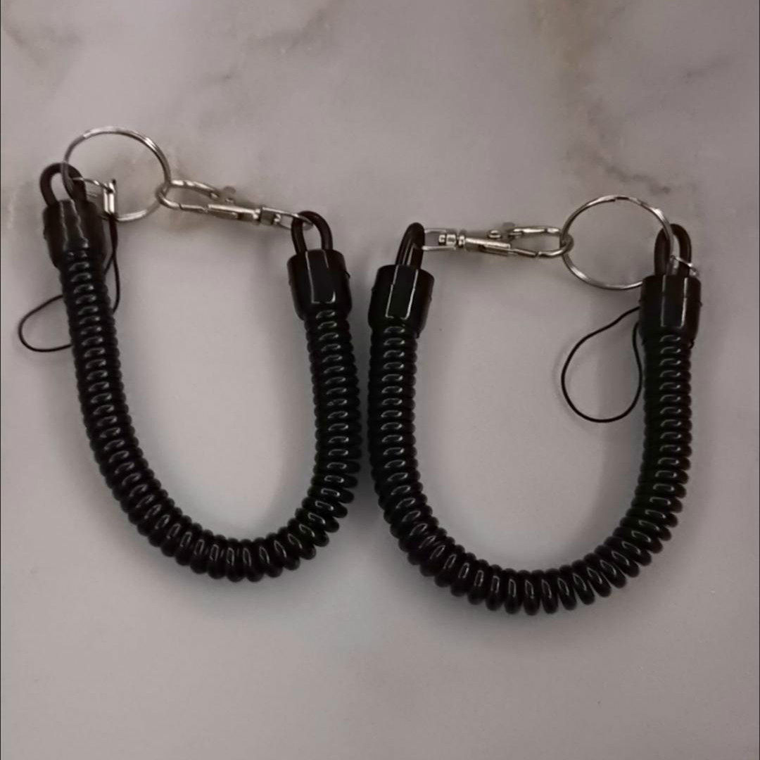 手机老人防丢绳工具塑料弹簧绳弹力防盗款伸缩硅胶链钥匙扣挂绳子