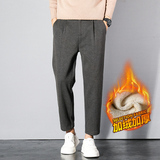 656R/p60常规50高端商务休闲裤2023冬季男加绒加厚磨毛呢西裤主推，男装休闲裤，星座201-3