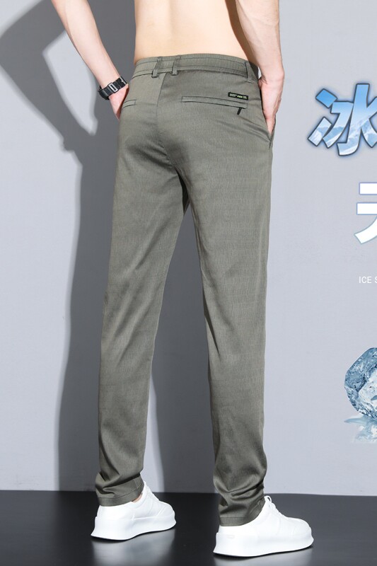 2301/p45薄款垂感裤2023夏季商务休闲男裤冰氧吧直筒冰丝西裤,男装西裤,星座223-3（原星座201-3）