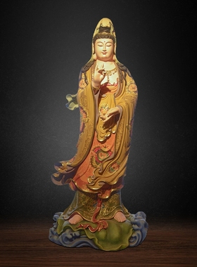 迎善永安玻璃钢彩绘新中式摆放