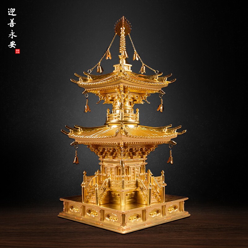 木雕日式多宝塔日本唐密佛具法器佛龛璎珞宝盖工艺日本进口佛像