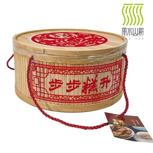 青田草苗糖糕糕猪肉白糖糯米糖糕糕点4000g竹篮礼盒特产年货送人