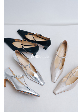 IORE理想矿石设计师原创2025新款 T型带玛丽珍高跟单鞋