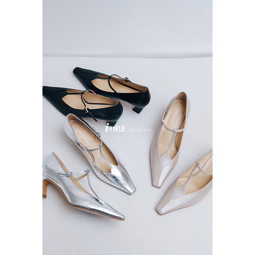 IORE理想矿石设计师原创2025新款 T型带玛丽珍高跟单鞋