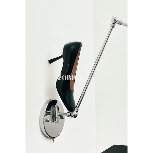 IORE简洁摔皱牛皮细高跟单鞋