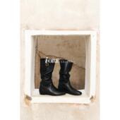 IORE理想矿石设计师原创时髦气质慵懒感内增高软趴趴及膝靴中筒靴