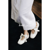 IORE理想矿石设计师原创 Balletcore风蝴蝶结芭蕾平底德训休闲鞋