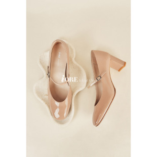 牛皮圆润可爱一字带玛丽珍单鞋 IORE理想矿石设计师原创 姿态挺拔