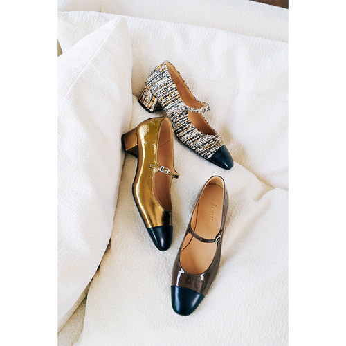 IORE理想矿石镜面牛皮玛丽珍单鞋