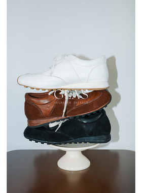 GLAS设计师原创2025早春新款  水洗马皮复古随性稳重平底休闲鞋