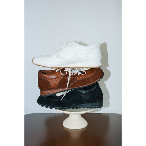 GLAS复古随性稳重平底系带休闲鞋