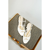 蝴蝶结后袢带露指高跟凉鞋 IORE理想矿石设计师原创2025新款 法式