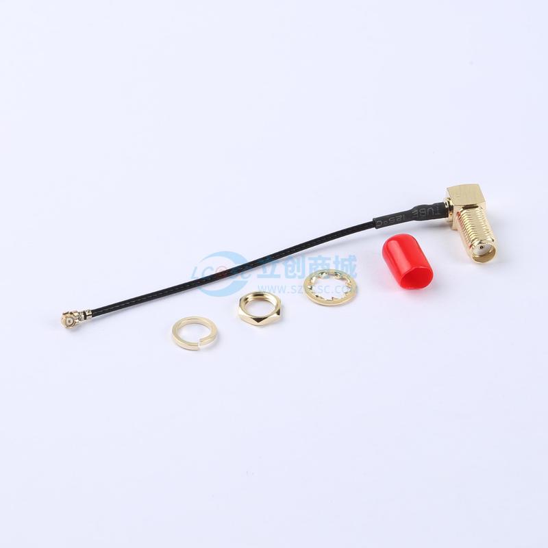 射频连接线 KH-SMAKW-IPEX-RG1.37-B80 - SMA转IPEX 8cm 1代