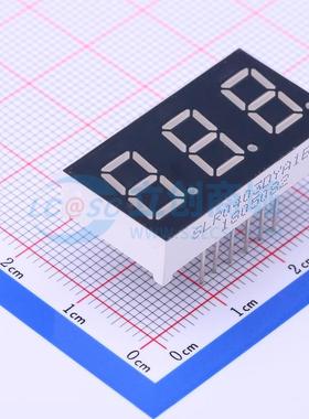 LED数码管 SLR0403DYA1BD 插件 3位 黄色 共阳极 电子元器件配单