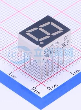 LED数码管 SLR0391DY2A1BD-6.8 插件 1位 黄色 共阳极 电子元器件
