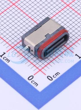USB连接器 TYPE-C 16PFS 2JCB1.2-H7.45 IPX8 SMD IPX8 自带红色