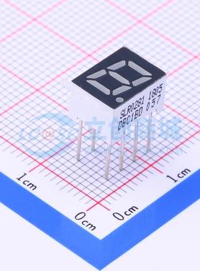 LED数码管 SLR0281DBC1BD 插件 1位 蓝色 共阴极 电子元器件配单