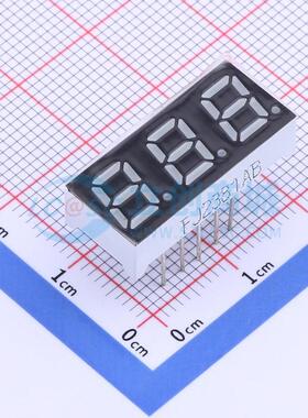 LED数码管 FJ2381AB 插件 3位 蓝色 共阴极 原装 电子元器件配单