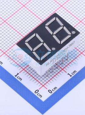 LED数码管 SLR0392DBA3BD 插件 2位 蓝色 共阳极 电子元器件配单