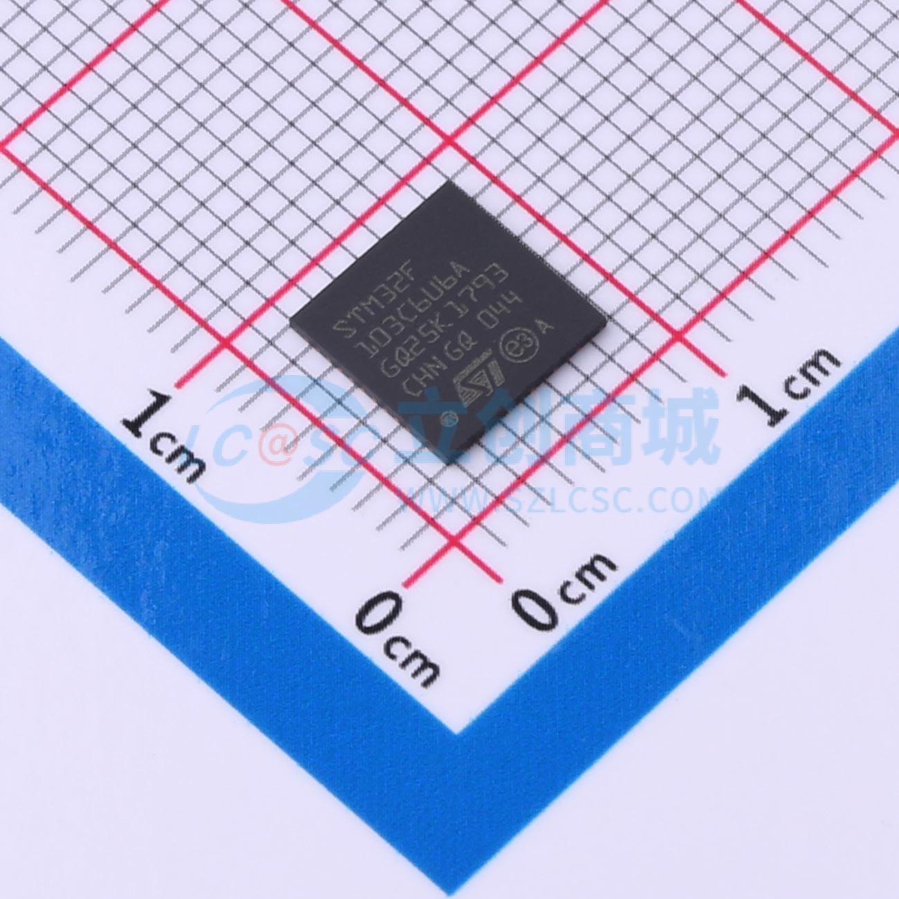 单片机(MCU/MPU/SOC) STM32F103C6U6A QFN-48-EP(7x7) 电子元器件 - 实物图