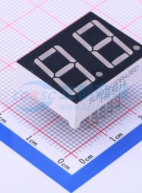 LED数码管 SLR0562DBA3BD 插件 2位 蓝色 共阳极 电子元器件配单