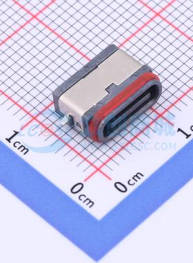 USB连接器 TYPE-C 16PFS 2JCB0.8-H7.45 IPX8 SMD IPX8 自带红色
