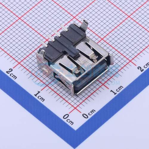 USB连接器 903-131A2021S10100 SMD 无后盖弯脚有边内弹铁壳T型LC