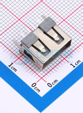 USB连接器 XUDF-012-0107 插件 USB 2.0AF 180度直插板10.0长直边