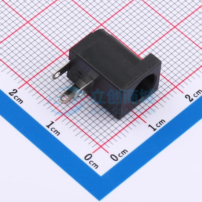 XDJK-0051-025 插件 DC电源插座 弯插 2.1mm 6.3mm DC电源连接器