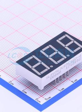 LED数码管 SLR0563CR5C1BD-4.8 插件 3位 红色 共阴极 电子元器件