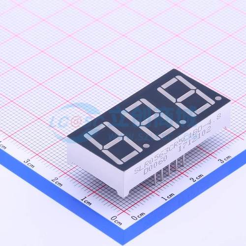 LED数码管 SLR0563CR5C1BD-4.8 插件 3位 红色 共阴极 电子元器件