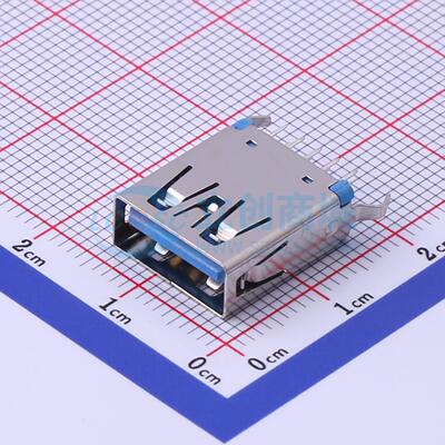 USB连接器 U233-091N-3BLPC112-F-5-2 插件 USB3.0连接器 立式 直