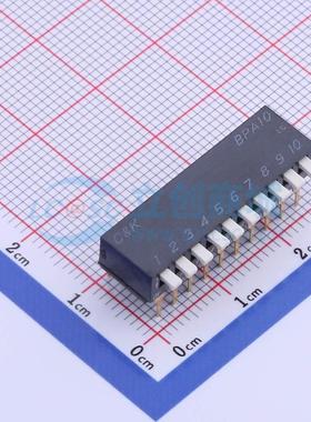 拨码开关 BPA10B 插件 琴键 10位 PC引脚