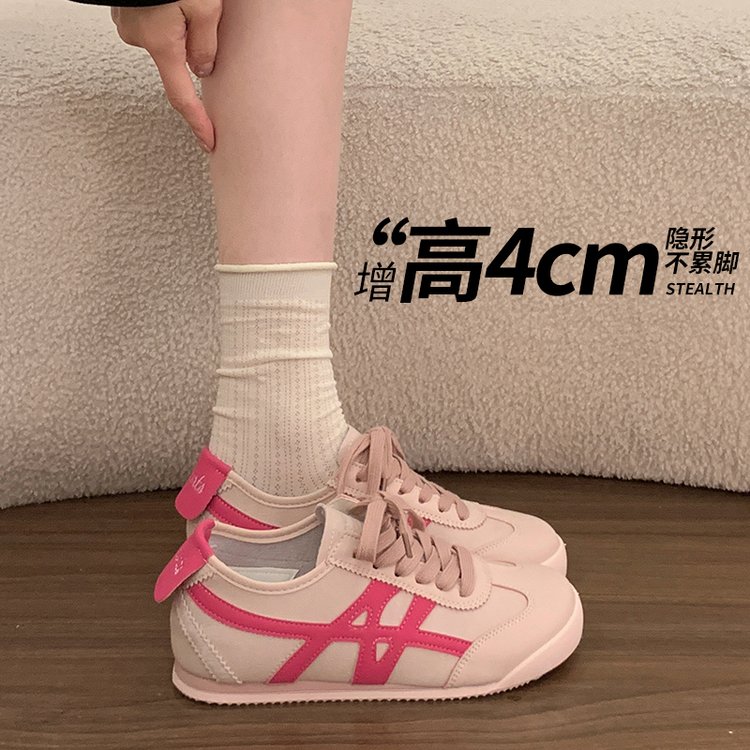 少女阿甘鞋女春秋软底轻便不磨脚运动休闲鞋百搭软皮平底德训鞋女