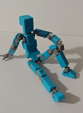 多关节可动人偶3D打印小人手办支架超可动玩偶全身活动机械玩具