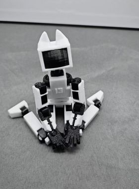 猫耳磁吸多关节可动人偶3D打印小人手办支架超可动玩偶礼物玩具