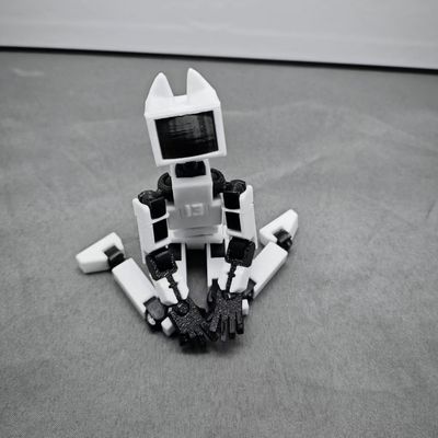 猫耳磁吸多关节可动人偶3D打印小人手办支架超可动玩偶礼物玩具